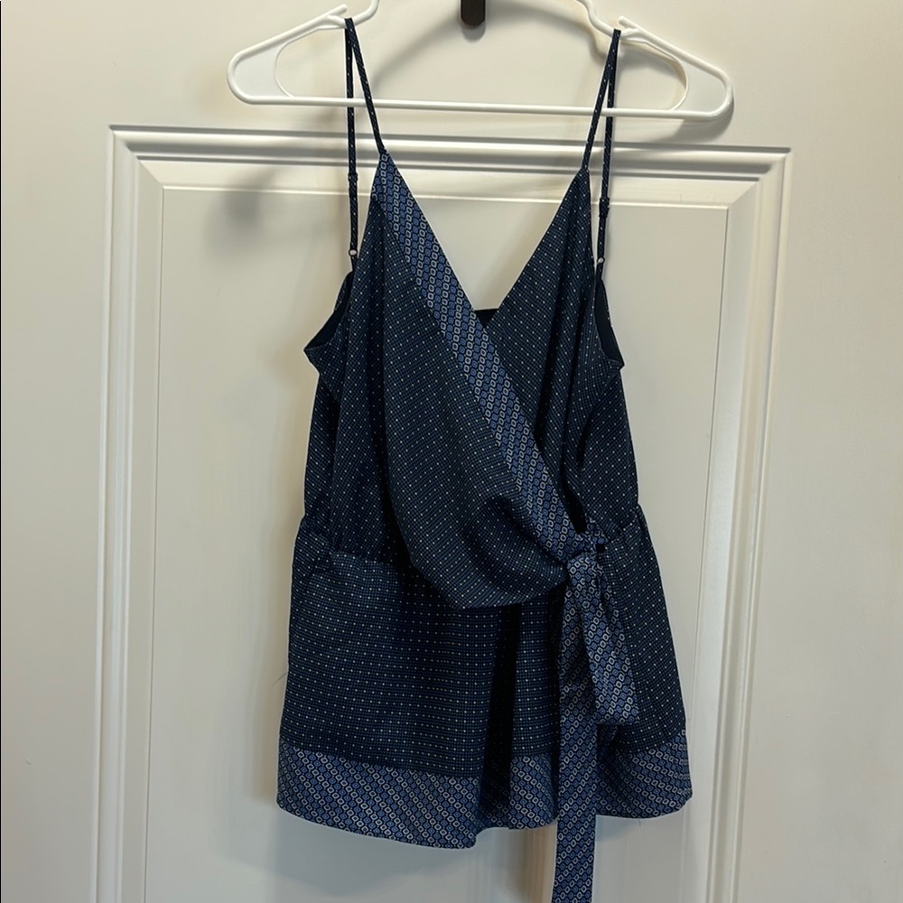 Banana Republic Blue Wrap Tie Front Camisole